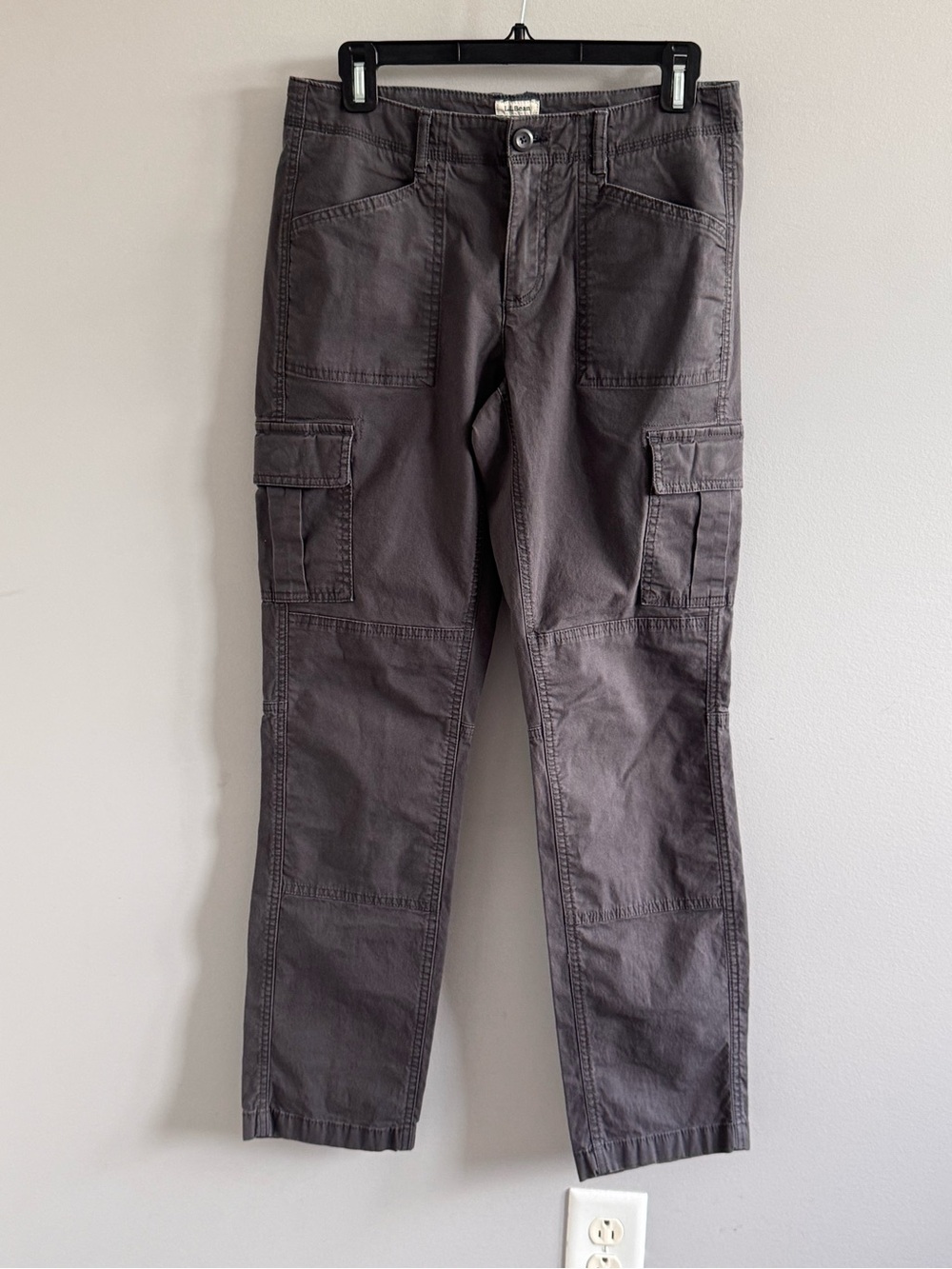 L.L.Bean Favorite Fit Cargo Pants Gray Utility Casual Women’s Size 4